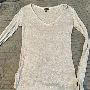 Silver sparkling top